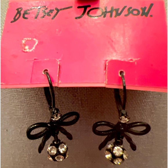 Betsey Johnson Jewelry - COPY - Betsey Johnson Bow and Rhinestone Earrings NWT